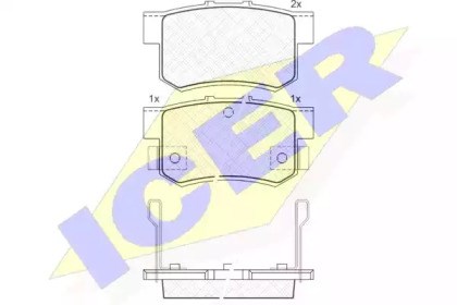 Задние колодки 180798 ICER