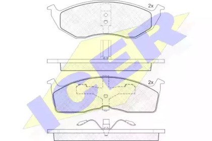 Тормозные колодки 181436 ICER