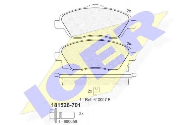 Колодки 181526701 ICER
