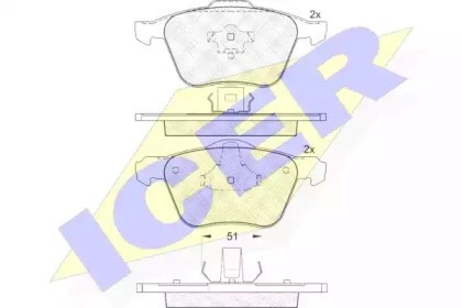 Тормозные колодки 181551 ICER