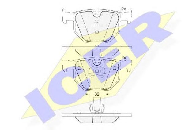 181685202 ICER Колодки тормозные задние дисковые купить в Харьков
