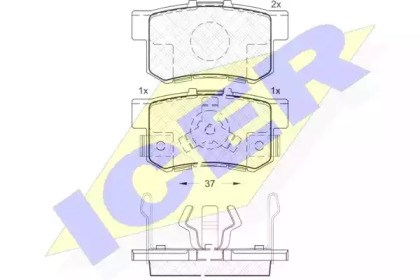 Колодки дисковые  181718 ICER