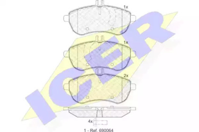 Колодки тормозные 181821 ICER