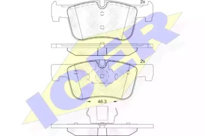 Тормозные колодки 182048 ICER