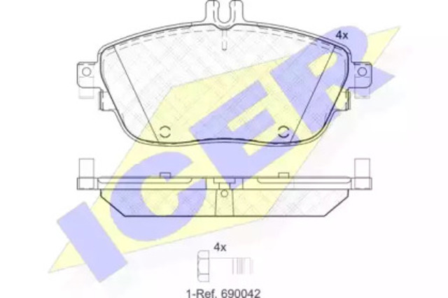 Колодки 182061 ICER