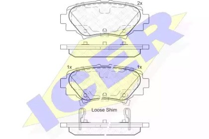 ICER 182169 Колодки тормозные задние дисковые в наличии Тернополь