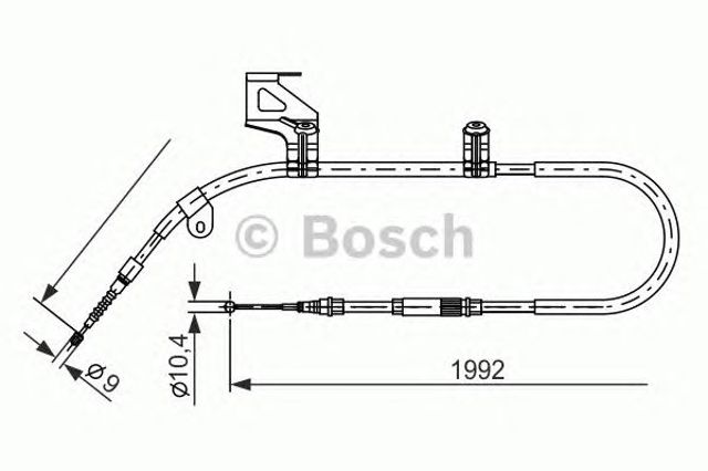 Трос стояночного тормоза задний левый 1987477244 BOSCH