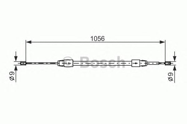 Трос ручника задний 1987477692 BOSCH