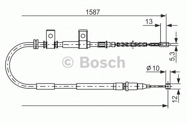 Трос ручника задний правый 1987477717 BOSCH