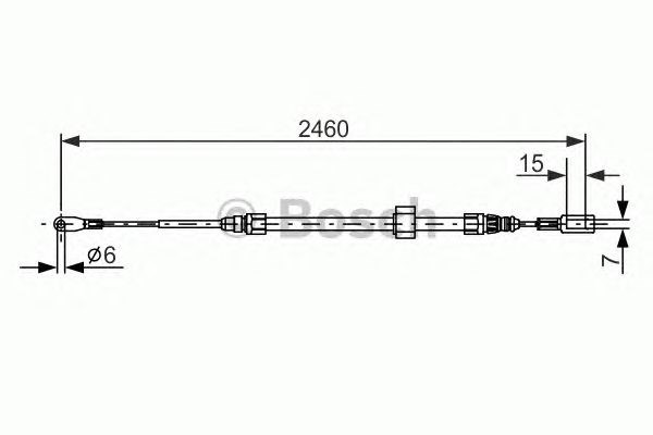 BOSCH 1987477855 Трос ручного тормоза передний в наличии Днепр
