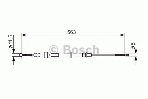 Трос ручного тормоза задний правый/левый 1987477891 BOSCH