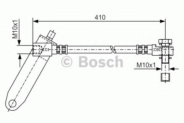 Шланг тормозной передний правый 1987481047 BOSCH