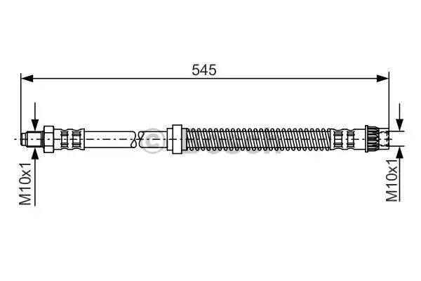Гибкая тормозная трубка передняя 1987481186 BOSCH