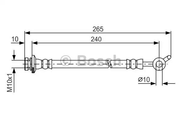 Шланг тормозной задний левый 1987481570 BOSCH