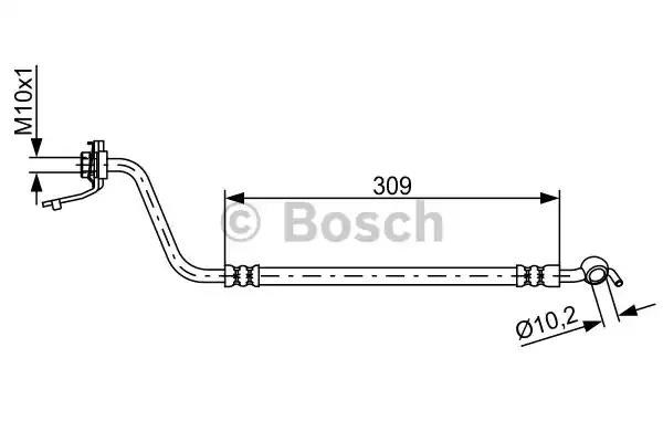 Задний левый тормозной шланг 1987481878 BOSCH