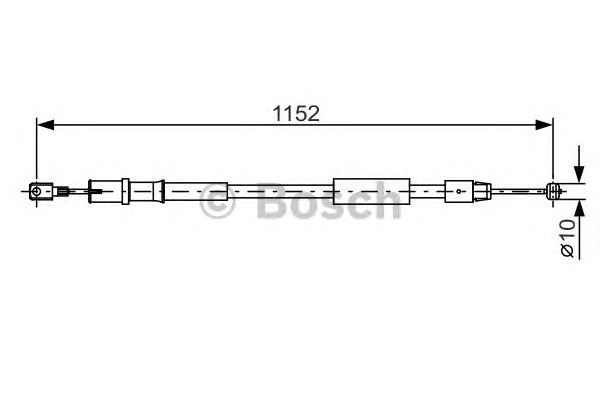 1987482025 BOSCH Задний правый трос ручника купить в Сумы