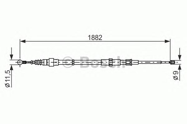 Трос ручного тормоза задний правый/левый 1987482193 BOSCH
