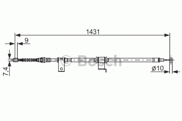 Трос стояночного тормоза задний левый 1987482293 BOSCH