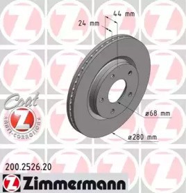 Передний тормозной диск 200252620 ZIMMERMANN
