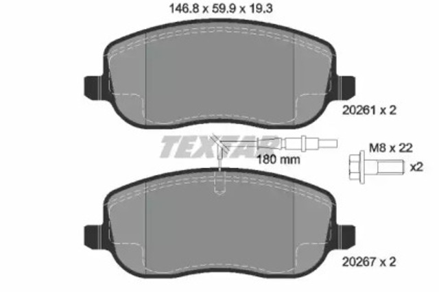 Колодки 2026101 TEXTAR