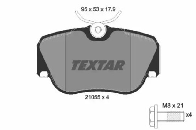 Колодки тормозные передние дисковые 2105503 TEXTAR
