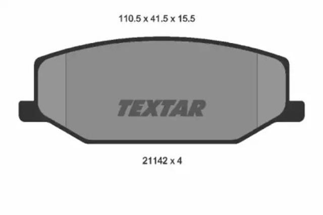 Колодки передние 2114202 TEXTAR