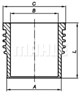 Поршневая гильза 213WT0300 MAHLE