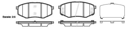 Колодки гальмівні передні дискові hyundai sonata 10- (вир-во mobis)