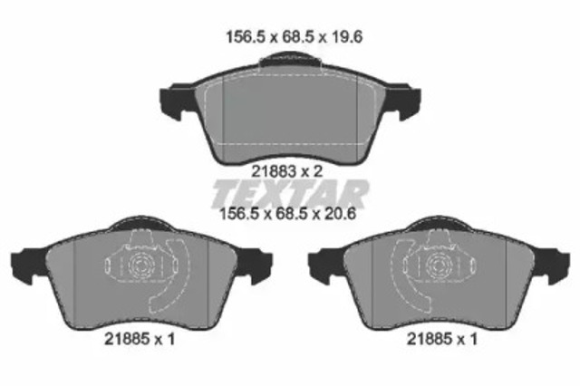 Колодки тормозные дисковые комплект 2188302 TEXTAR