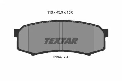 Колодки тормозные дисковые комплект 2194701 TEXTAR