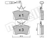 Комплект задних колодок 2201003 METELLI