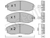 Колодки тормозные передние дисковые 2202970 METELLI