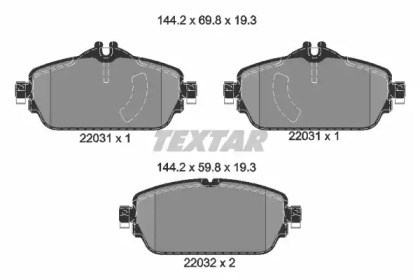 Колодки 2203101 TEXTAR