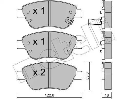 Колодки тормозные дисковые комплект 2203212 METELLI