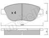 Передние тормозные колодки 2203221 METELLI