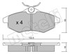 Колодки тормозные передние дисковые 2203280 METELLI