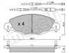 Колодки тормозные передние дисковые 2203320 METELLI