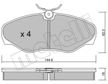 Колодки 2203382 METELLI