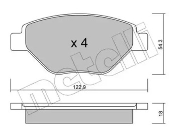 Тормозные колодки 2205430 METELLI