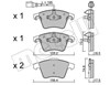 Передние тормозные колодки 2205521 METELLI