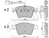 Колодки тормозные передние дисковые 2205522 METELLI