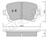 Колодки на тормоз задний дисковый 2205530 METELLI