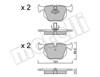 Колодки тормозные дисковые комплект 2205600 METELLI