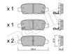 Колодки тормозные задние, дисковые 2206120 METELLI