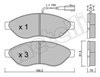 Передние тормозные колодки 2207080 METELLI