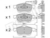 Колодки тормозные передние дисковые 2208240 METELLI