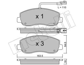 Тормозные колодки 2208980 METELLI