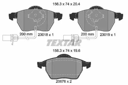 TEXTAR 2301802 Колодки тормозные передние дисковые в наличии Житомир