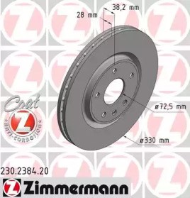 Передний тормозной диск 230238420 ZIMMERMANN