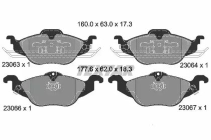 TEXTAR 2306302 Колодки тормозные передние дисковые в наличии Тернополь